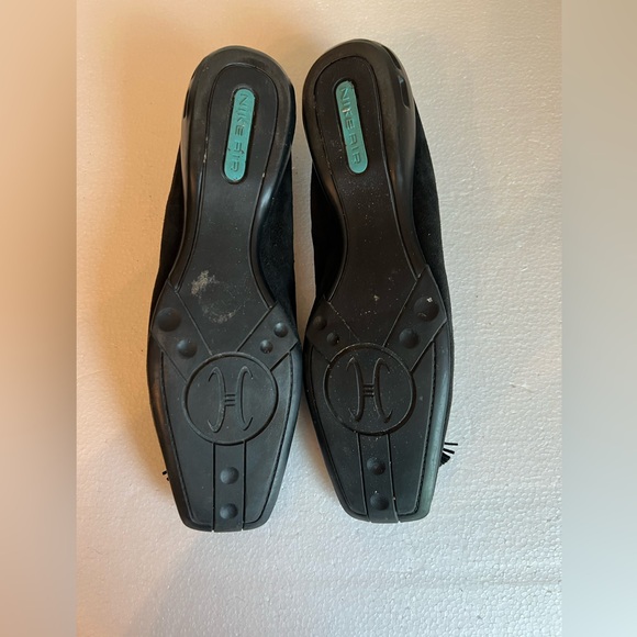 Cole Haan Black Suede Loafers Flats Tassels on Square Toe Air Brogan Size 10 AA - Picture 9 of 11